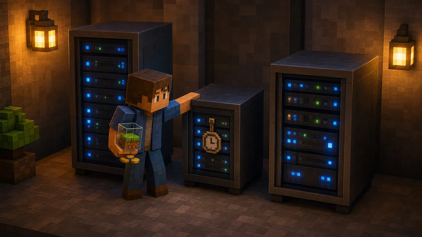 필요한 사양을 모르는 상태에서 Minecraft 서버를 실행할 클라우드 VM을 고르는 장면